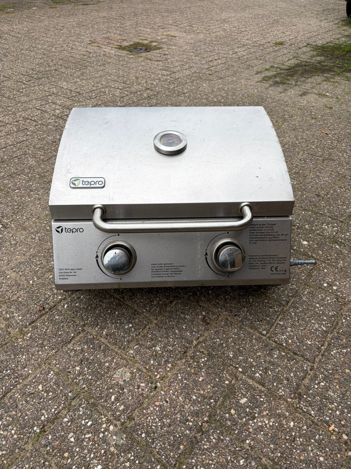 Tepro gasbarbecue RVS 2 branders, Ophalen, Zo goed als nieuw