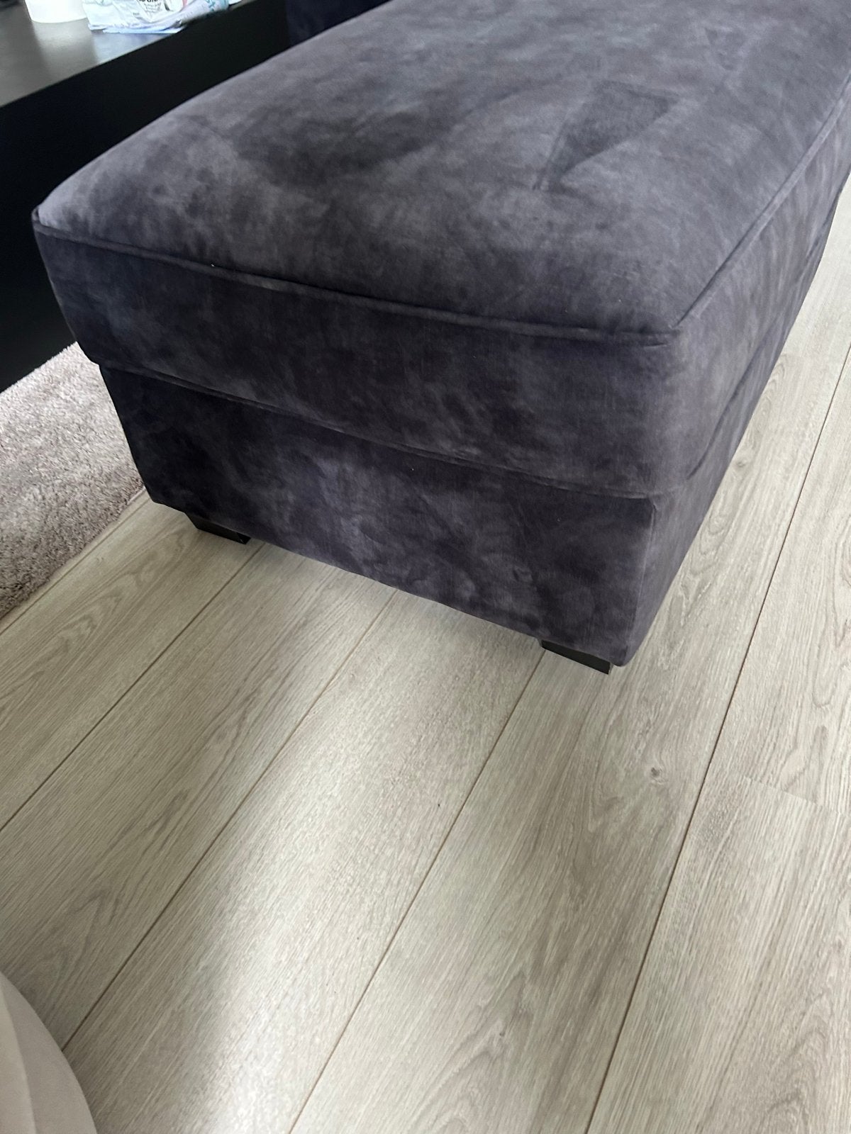 Antracietkleurige poef/voetenbank - 40x60x90 cm, Huis en Inrichting, Banken | Voetenbanken en Poefen, Gebruikt, 50 tot 75 cm, 75 tot 100 cm