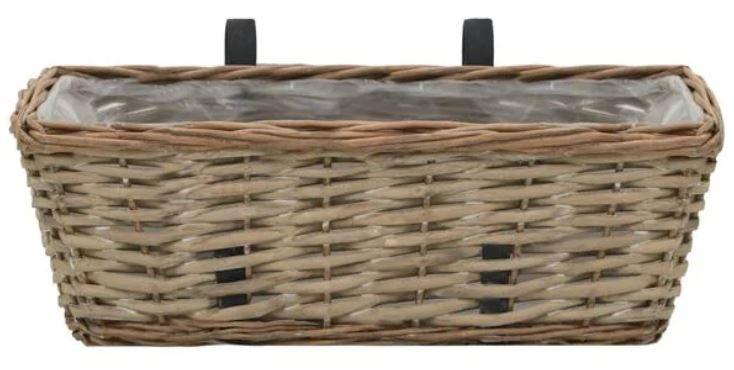 2 st Bloembak balkon plantenbak 40 cm bruin GRATIS BEZORGD!, Kunststof, Minder dan 30 cm, Verzenden, Minder dan 60 cm