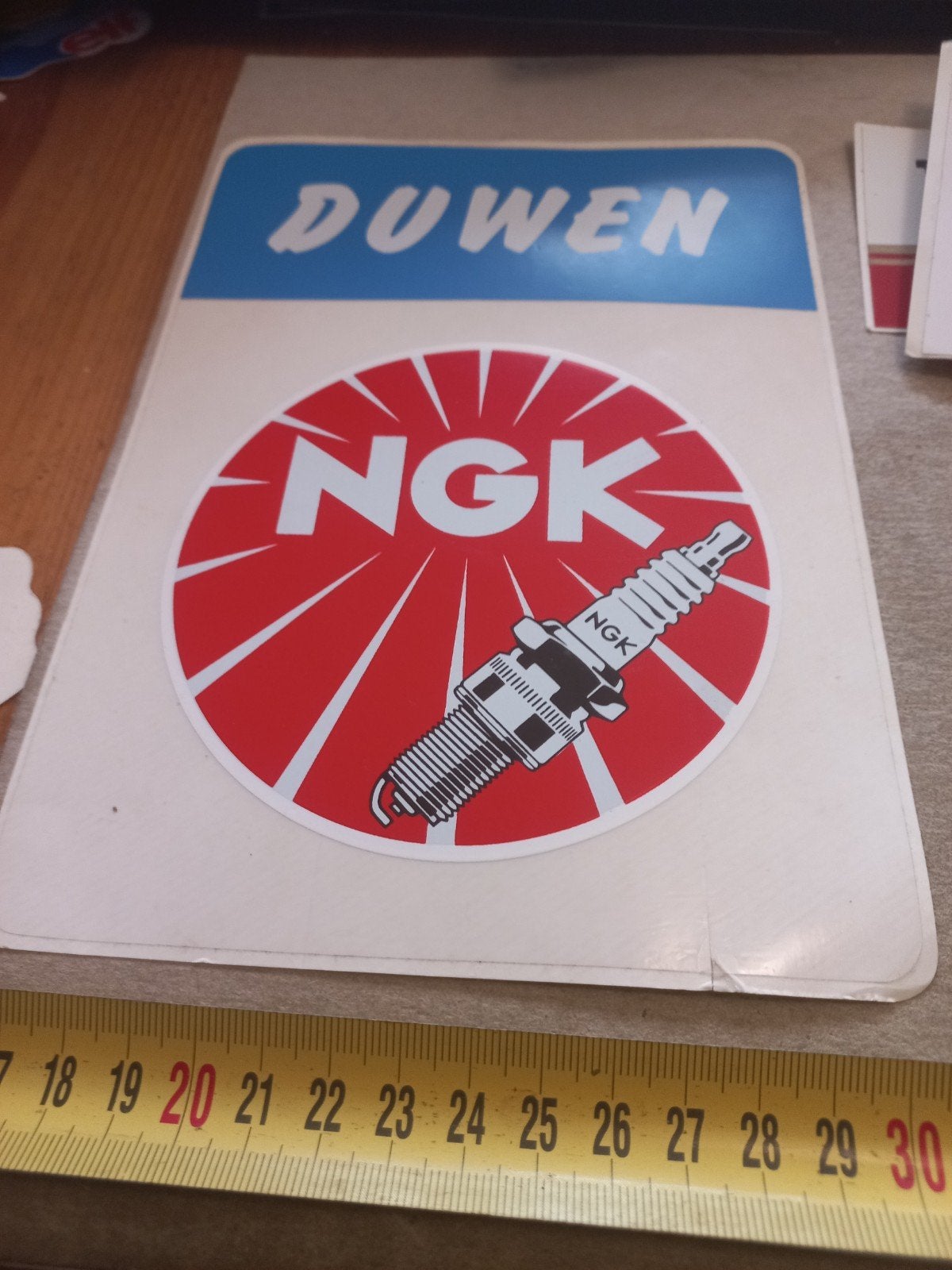 Vintage NGK Bougie Sticker - Duwen Reclame, Ophalen of Verzenden