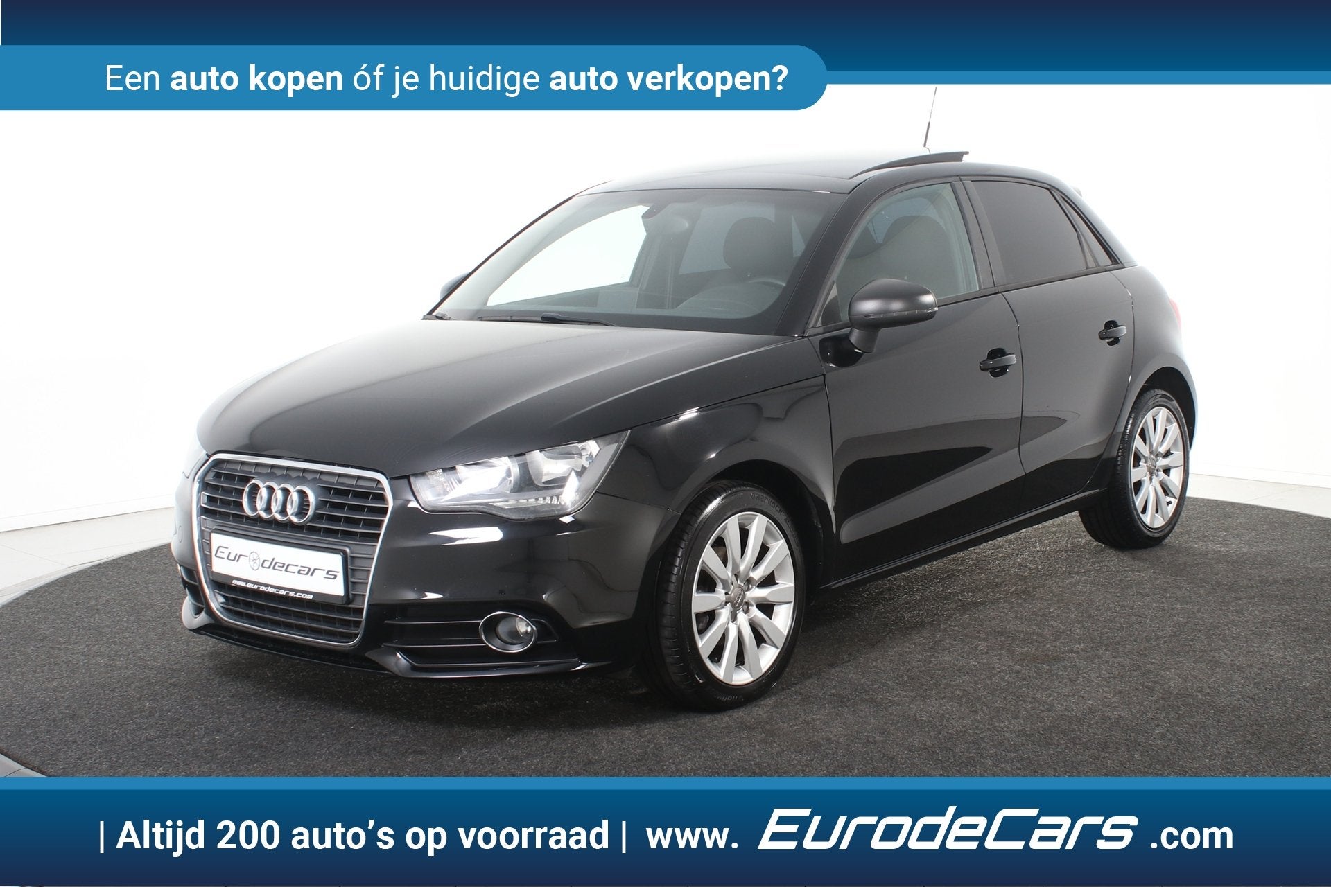 Audi A1 Sportback 1.6 TDI *Leer*Panoramadak*Navigatie*Stoelv, Auto's, Audi, Euro 5, Zwart, 4 cilinders, 4 stoelen