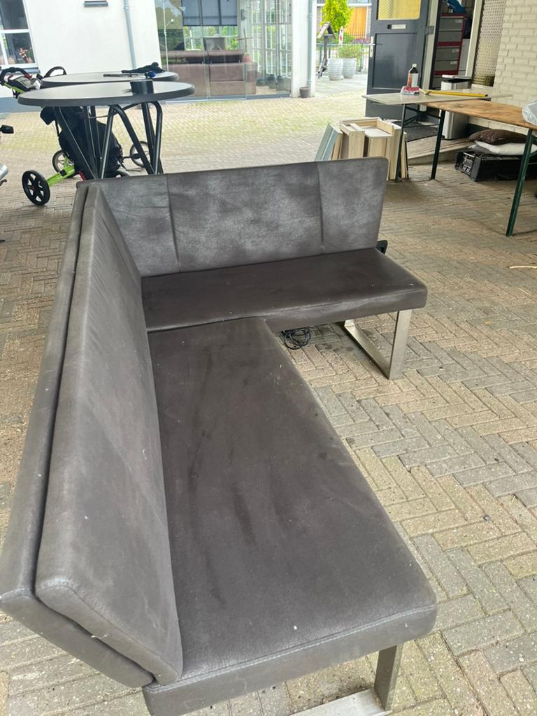 Bankje voor eethoek of serre, Ophalen of Verzenden, Grijs, Eén
