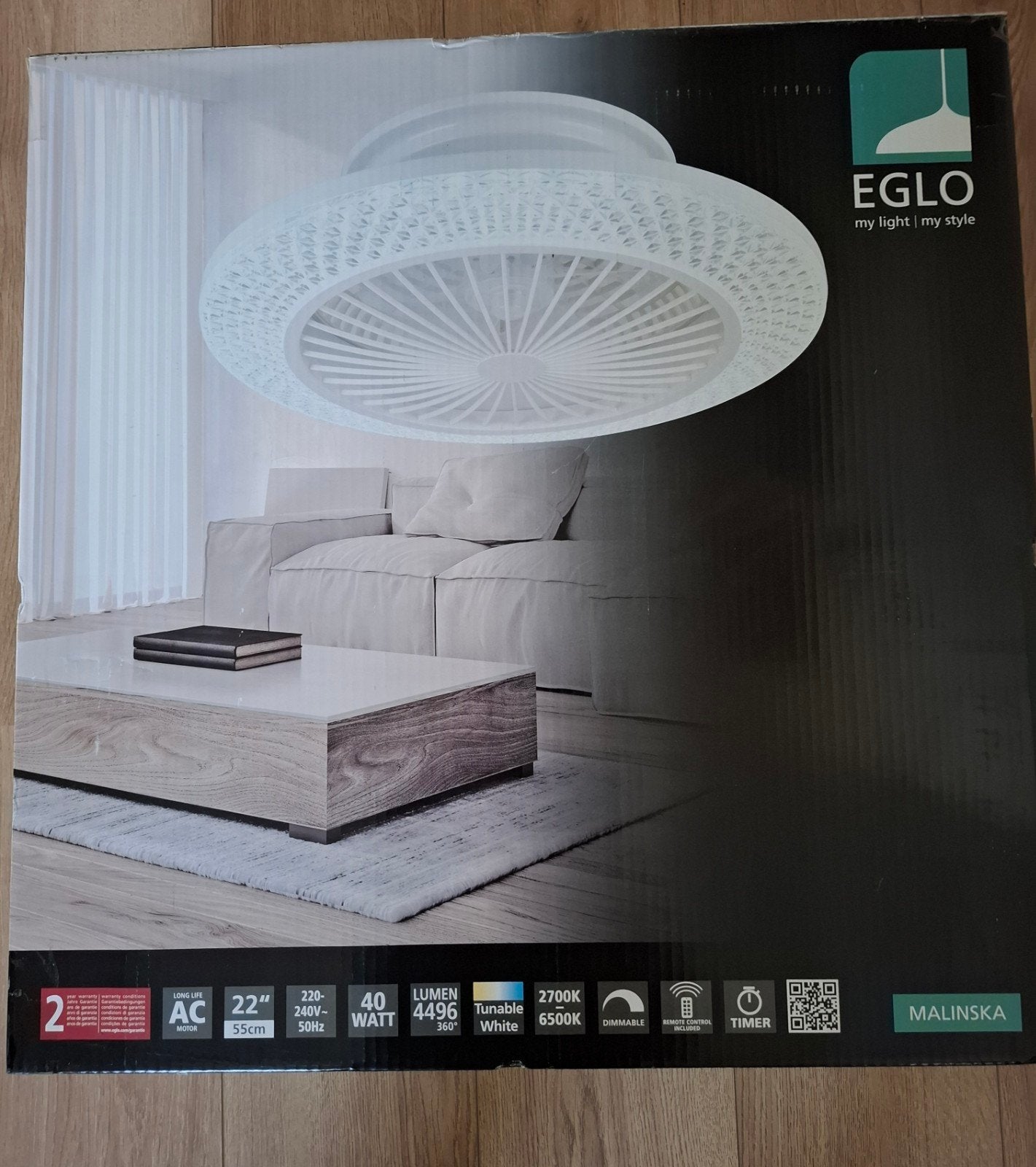 Eglo plafondventilator, Witgoed en Apparatuur, Ventilatoren, Ophalen, Nieuw, Plafondventilator