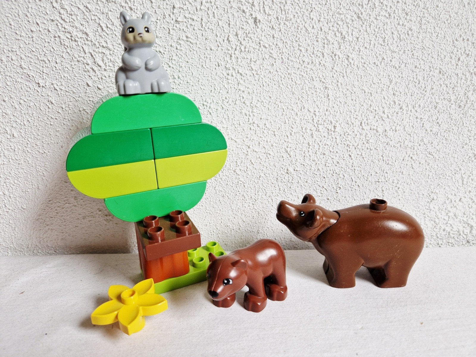 Duplo bosdieren dieren bruine beer + eekhoorn, Ophalen of Verzenden, Gebruikt, Duplo