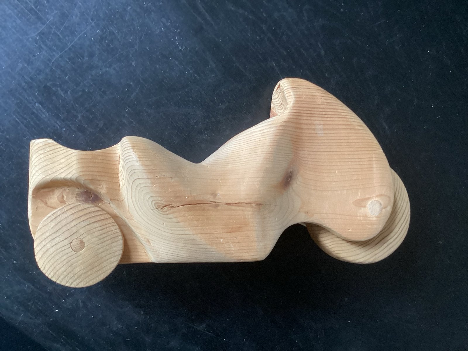 Vintage Handgemaakt Houten Motorschaalmodel, Overige merken, Gebruikt, Ophalen of Verzenden, Groter dan 1:32