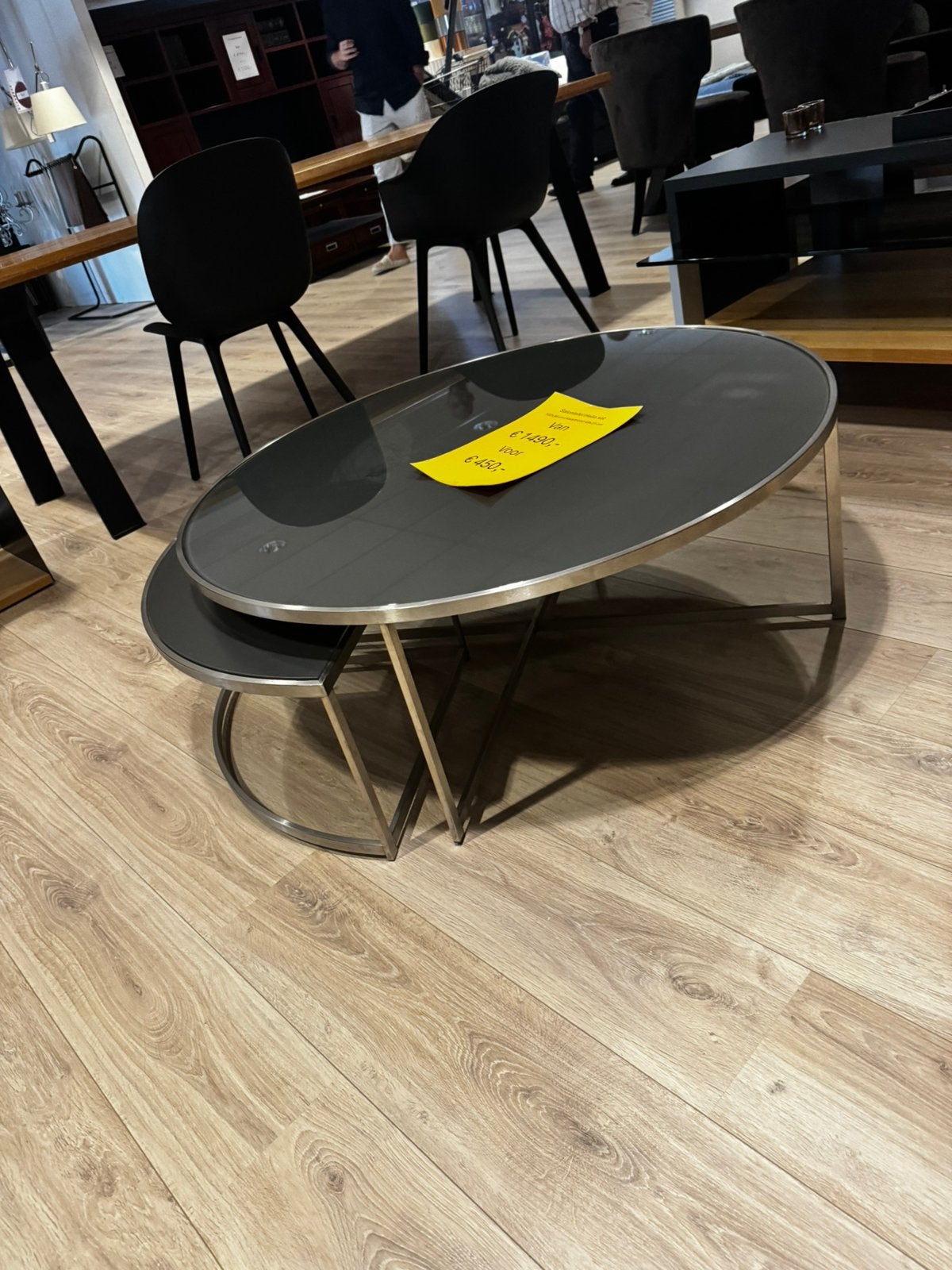 Salontafel hella set, Ophalen, Rond, Zo goed als nieuw, 100 tot 150 cm