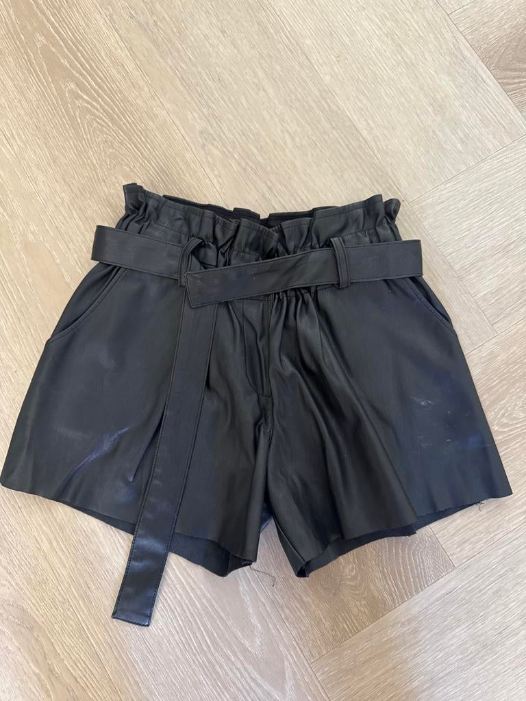 Zadig & Voltaire Zwarte Leren Look Shorts Maat 114, Ophalen of Verzenden, Nieuw, Meisje