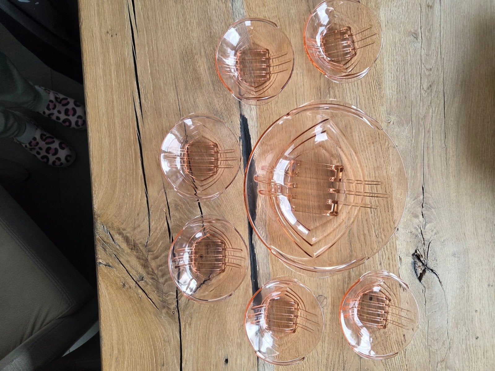 geperst deco roze schalen., Ophalen of Verzenden