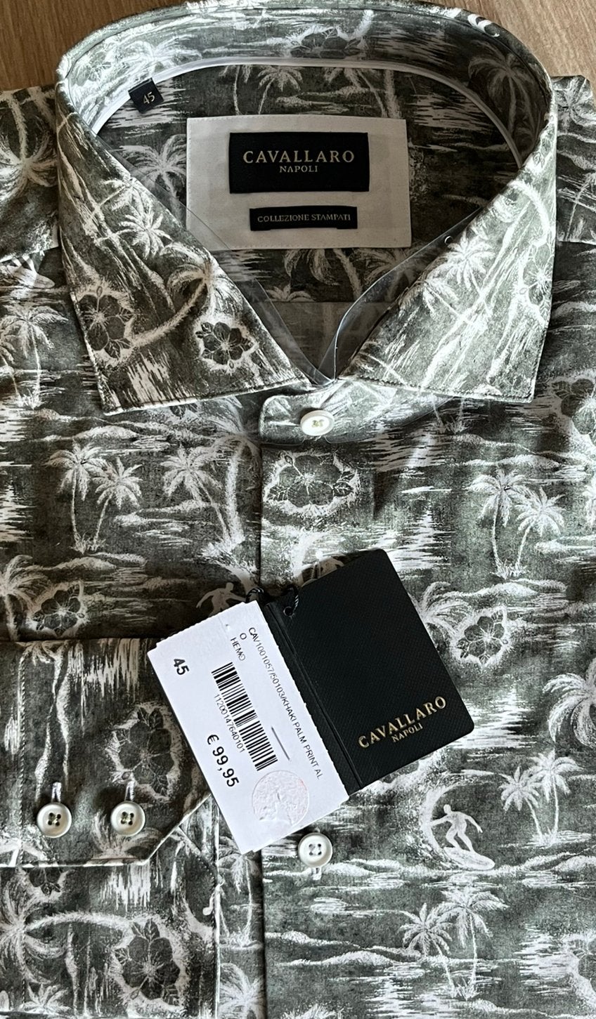 Cavallaro overhemd, maat 45, nieuw, wvp €99,95, Kleding | Heren, Overhemden, Overige kleuren, Nieuw, Ophalen of Verzenden, Overige halswijdtes