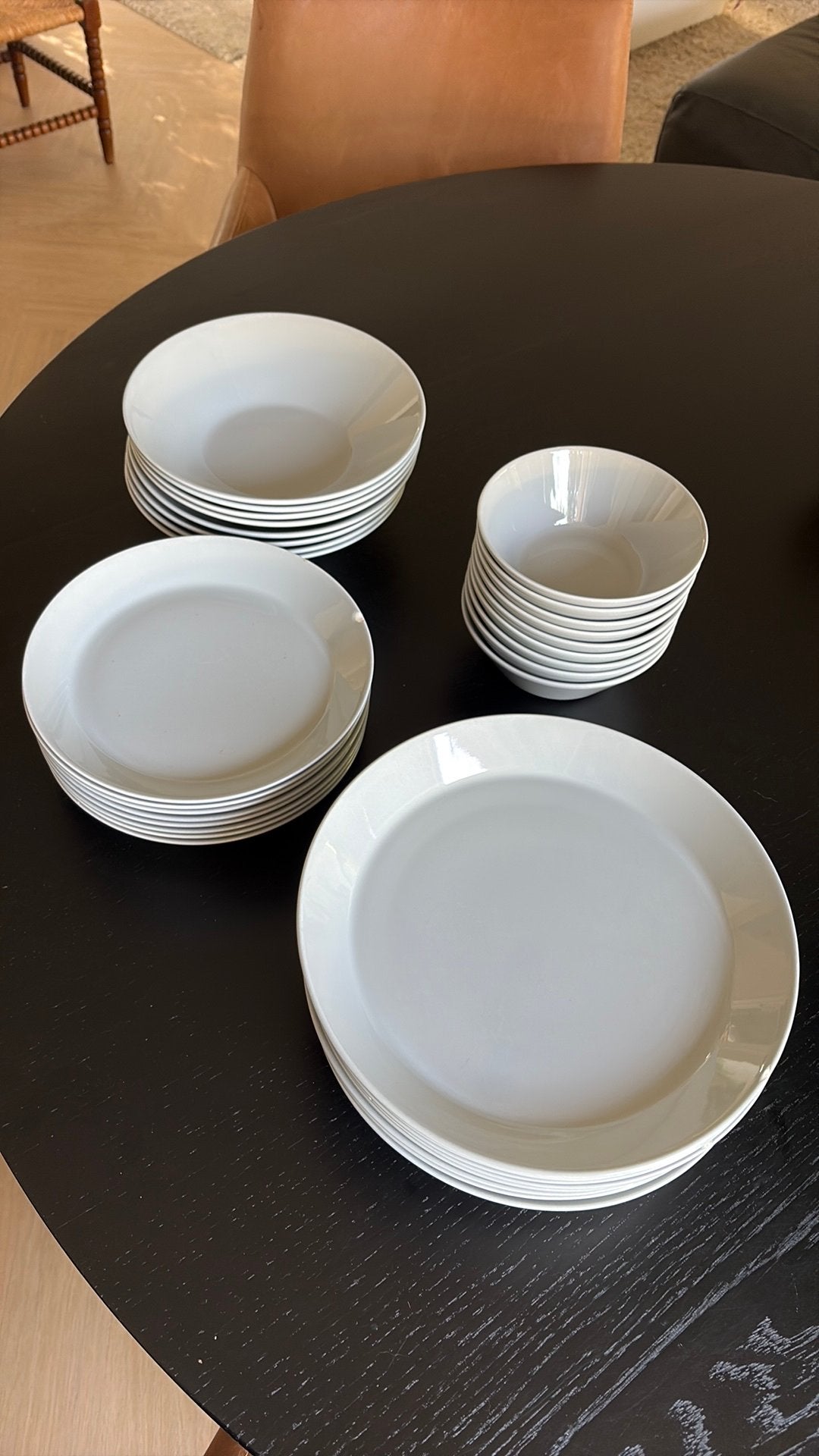 Serviesset Iittala teema parelgrijs, Ophalen, Gebruikt, Bord(en), Overige stijlen
