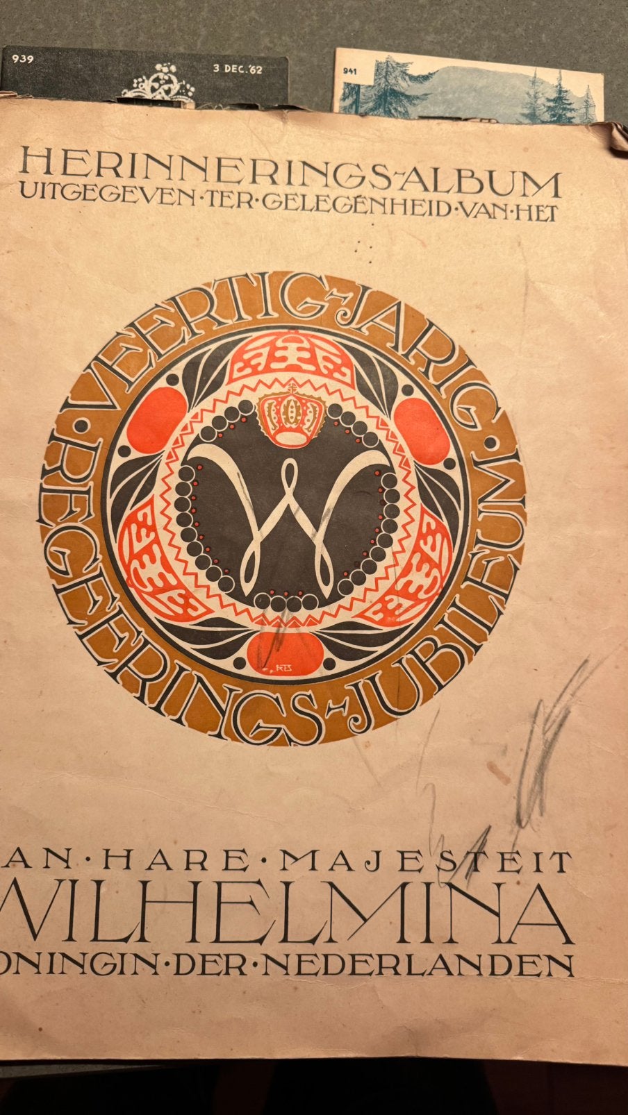 Herinneringsalbum 1938 40 jaar regeringsjubileum Wilhelmina, Ophalen of Verzenden, Gebruikt, Nederland, Tijdschrift of Boek