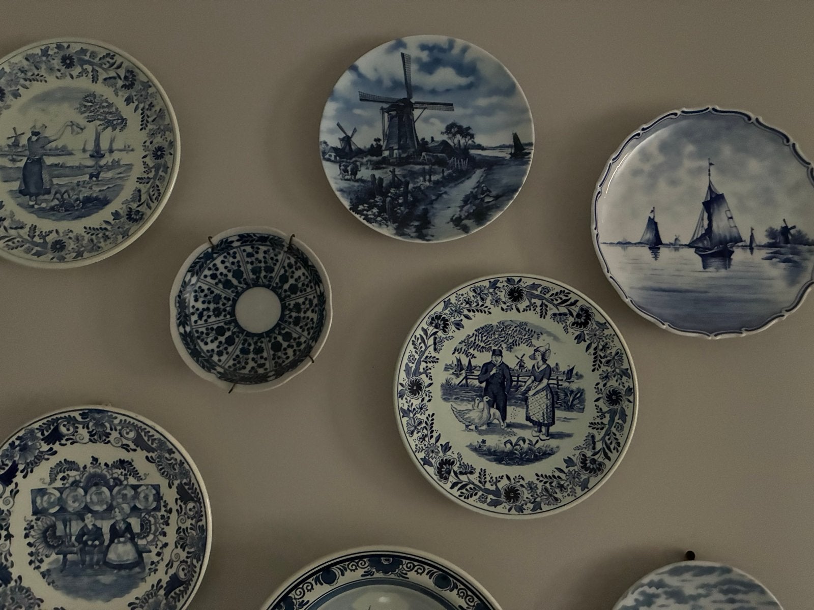 Set van 14 Delfts Blauwe Wandborden, Antiek en Kunst, Ophalen