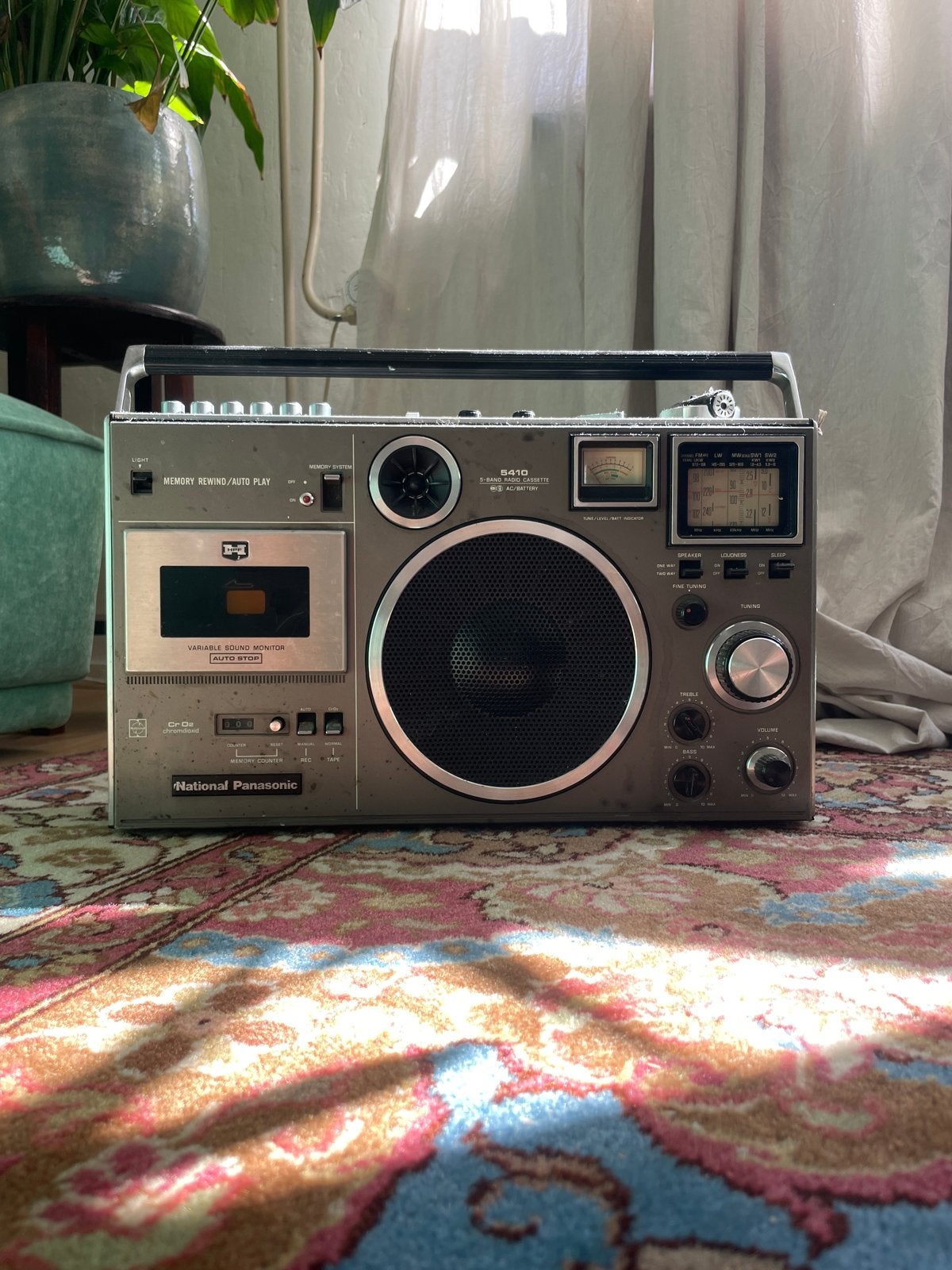 Vintage National Panasonic RF-5410LBS Boombox Radio Cassette, Ophalen, Gebruikt, Radio