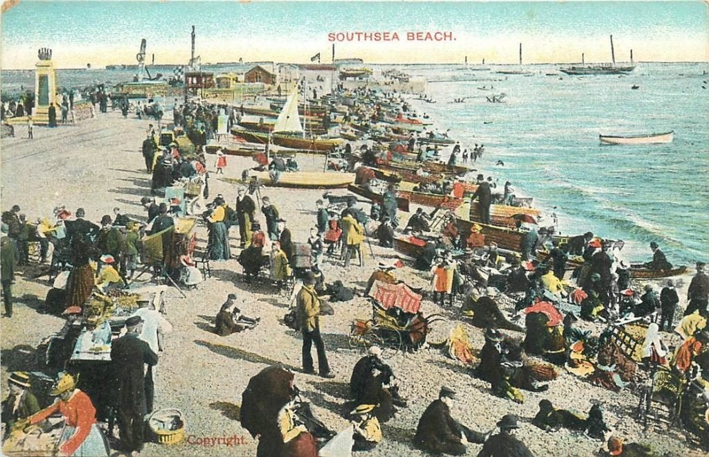 379-096-025 Southsea Beach, Verzenden, Voor 1920, Engeland