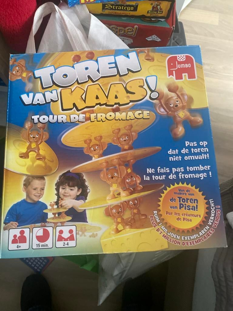 Toren van Kaas! - Leuk stapelspel voor kinderen, Drie of vier spelers, Ophalen of Verzenden, Zo goed als nieuw