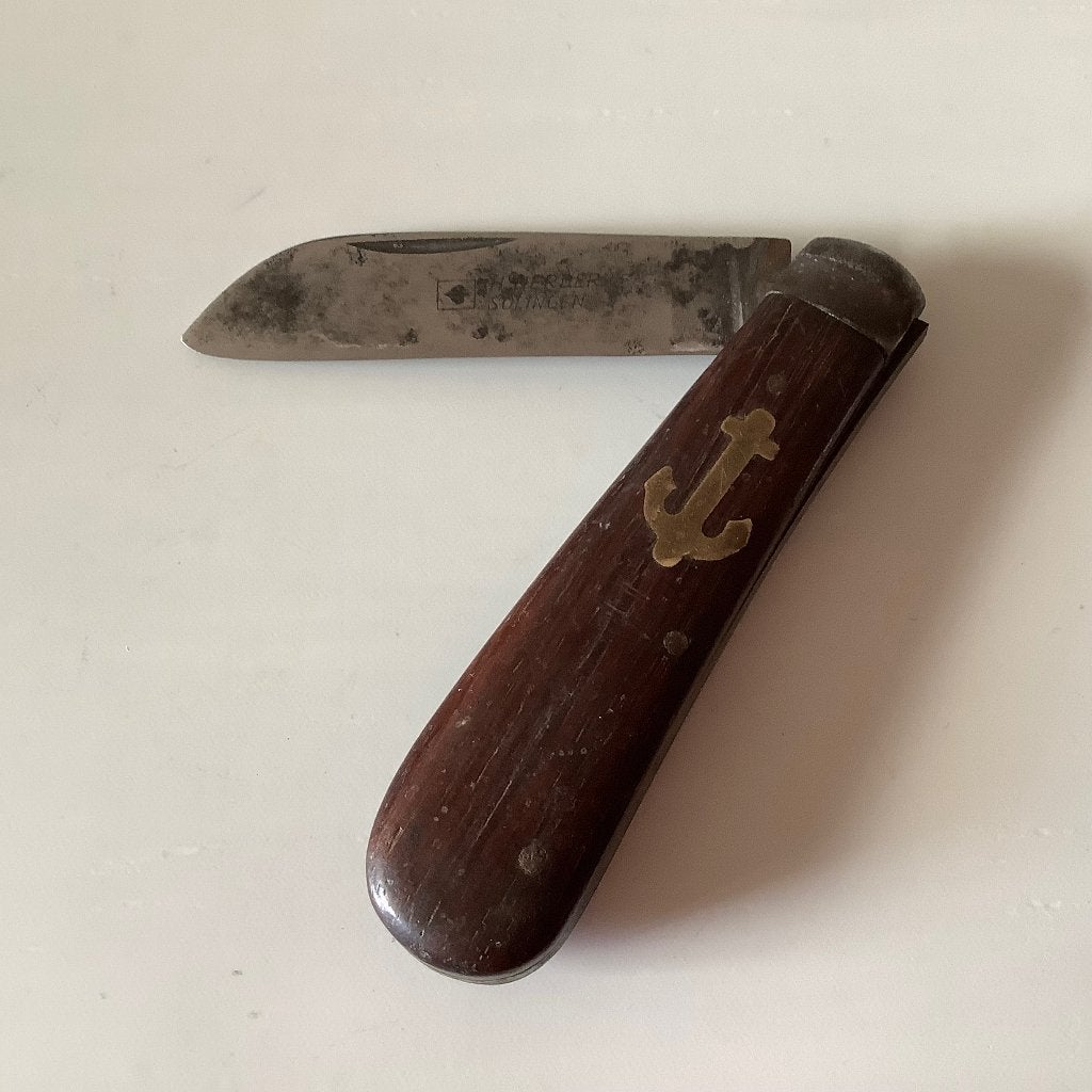 Vintage zakmes H HERDER zeeman anker Solingen Duitsland, Caravans en Kamperen, Ophalen of Verzenden, Gebruikt