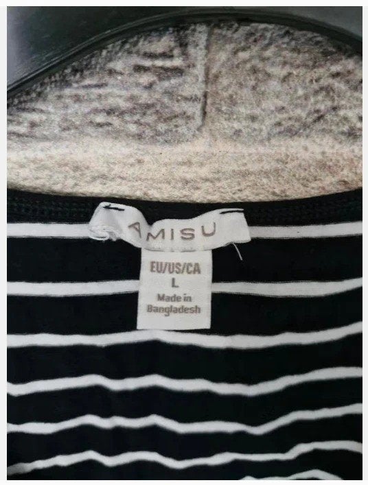 Zwart wit gestreept topje Maat l h, Kleding | Dames, Amisu, Zwart, Maat 42/44 (L), Onbekend