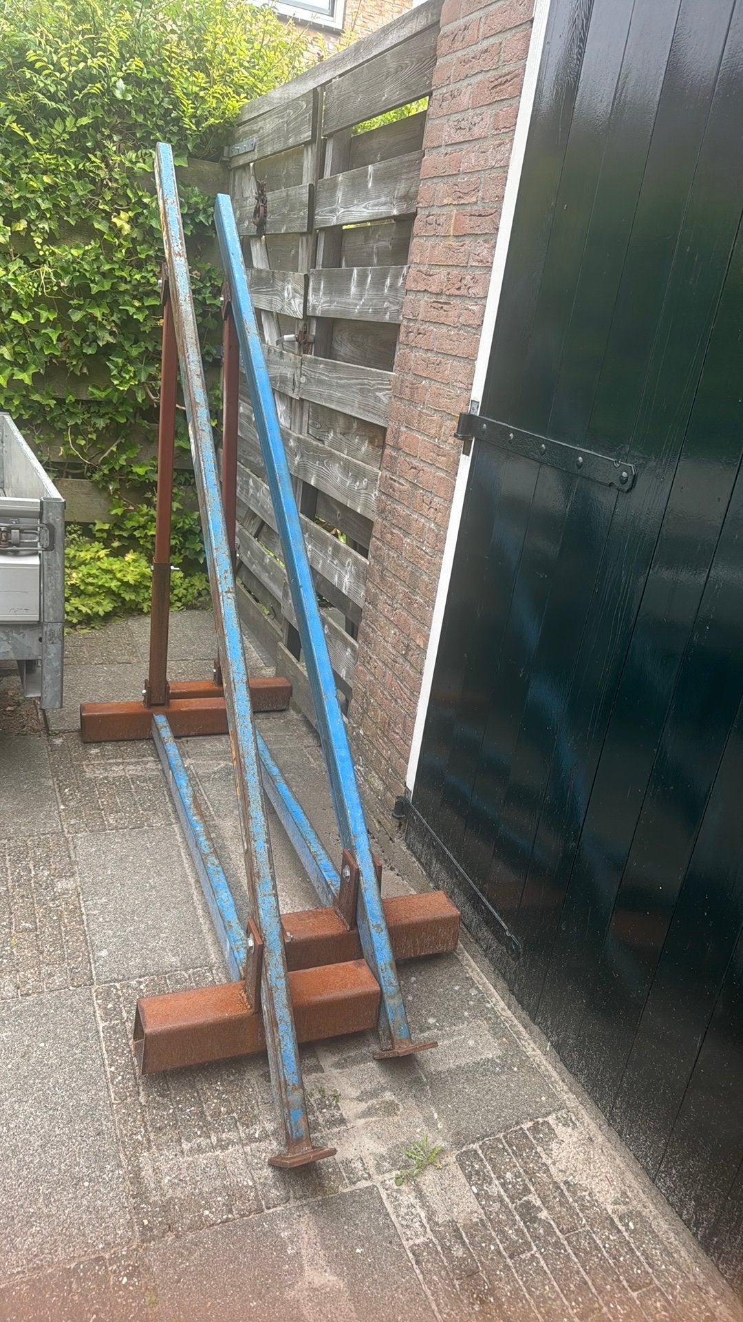 ijzeren transsport bok / opslagbok stalenbok/ plaatmatriaal, Doe-het-zelf en Verbouw, Platen en Panelen, Ophalen, Gebruikt, Overige materialen