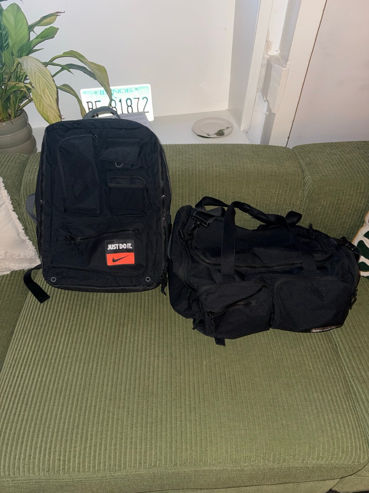 Nike Just Do It rugzak en sporttas set, 25 tot 40 cm, Ophalen of Verzenden, Zo goed als nieuw, Overige merken
