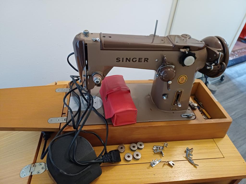 Vintage Singer Naaimachine met Accessoires, Ophalen of Verzenden