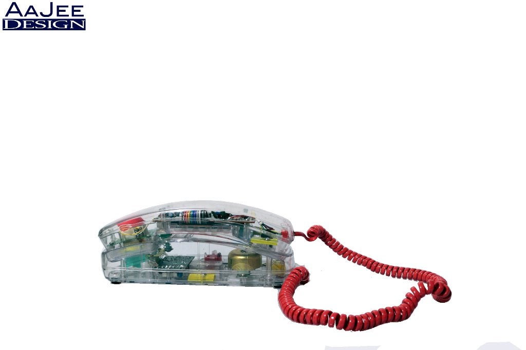 Plexiglas designtelefoon – Postmodern stijl – Unisonic 6900, Ophalen of Verzenden, Gebruikt
