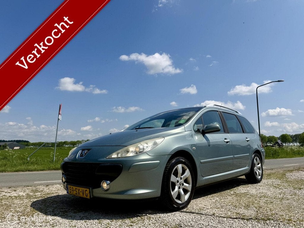Peugeot 307 SW 2.0-16V Pack, BJ 2006, Airco, APK Juli 2027, Auto's, Peugeot, 730 kg, Gebruikt, 4 cilinders, 7 stoelen