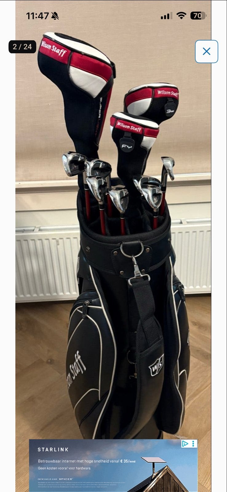 Complete Wilson Staff Golfset met Tas en Putter, Sport en Fitness, Ophalen of Verzenden, Zo goed als nieuw, Set, Overige merken
