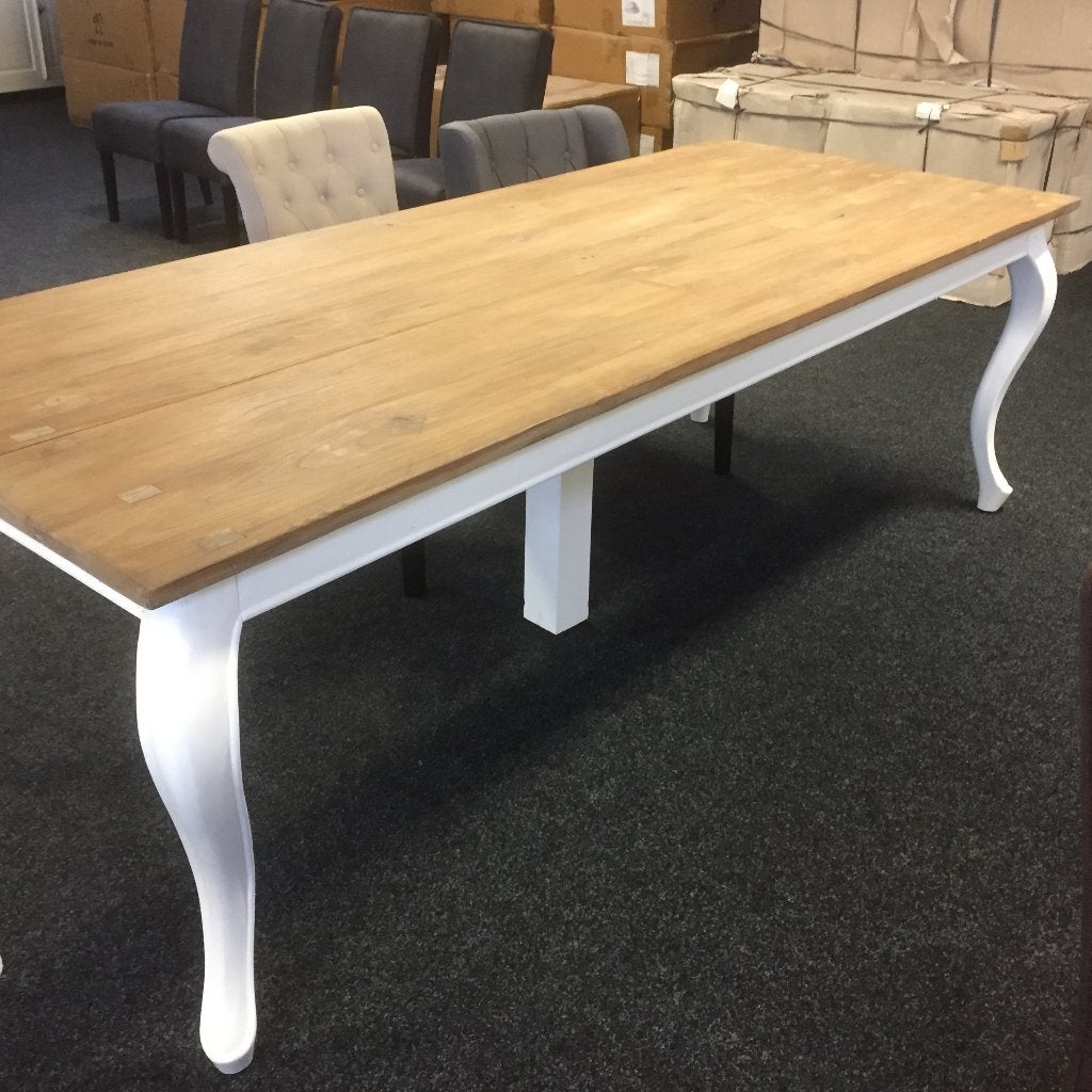 eettafel Queen Ann Teak blad white-wash160 cm Laagste prijs