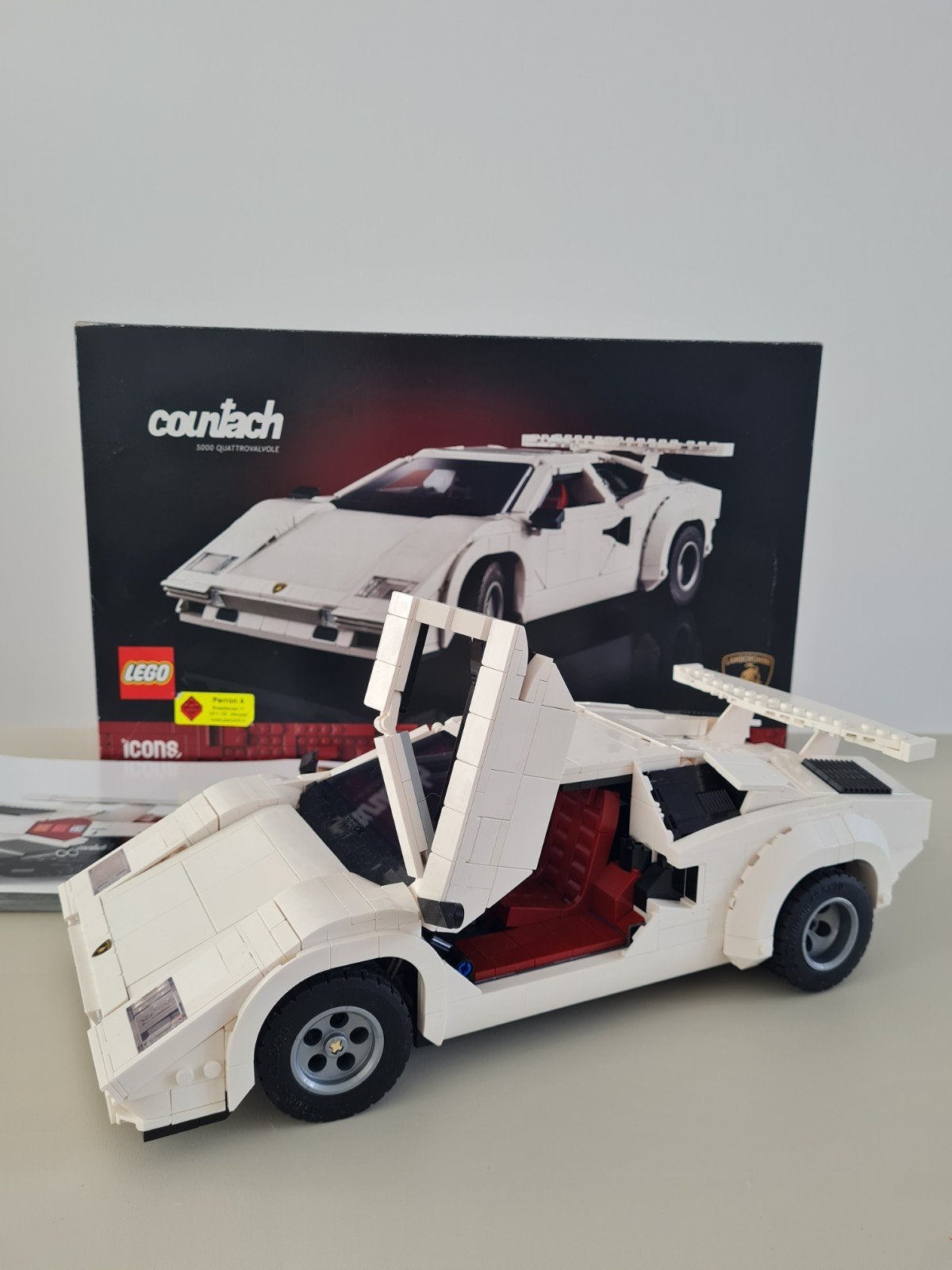 LEGO lamborghini countach 10337 met doos en instructie, Overige merken, Auto, Groter dan 1:32, Ophalen of Verzenden