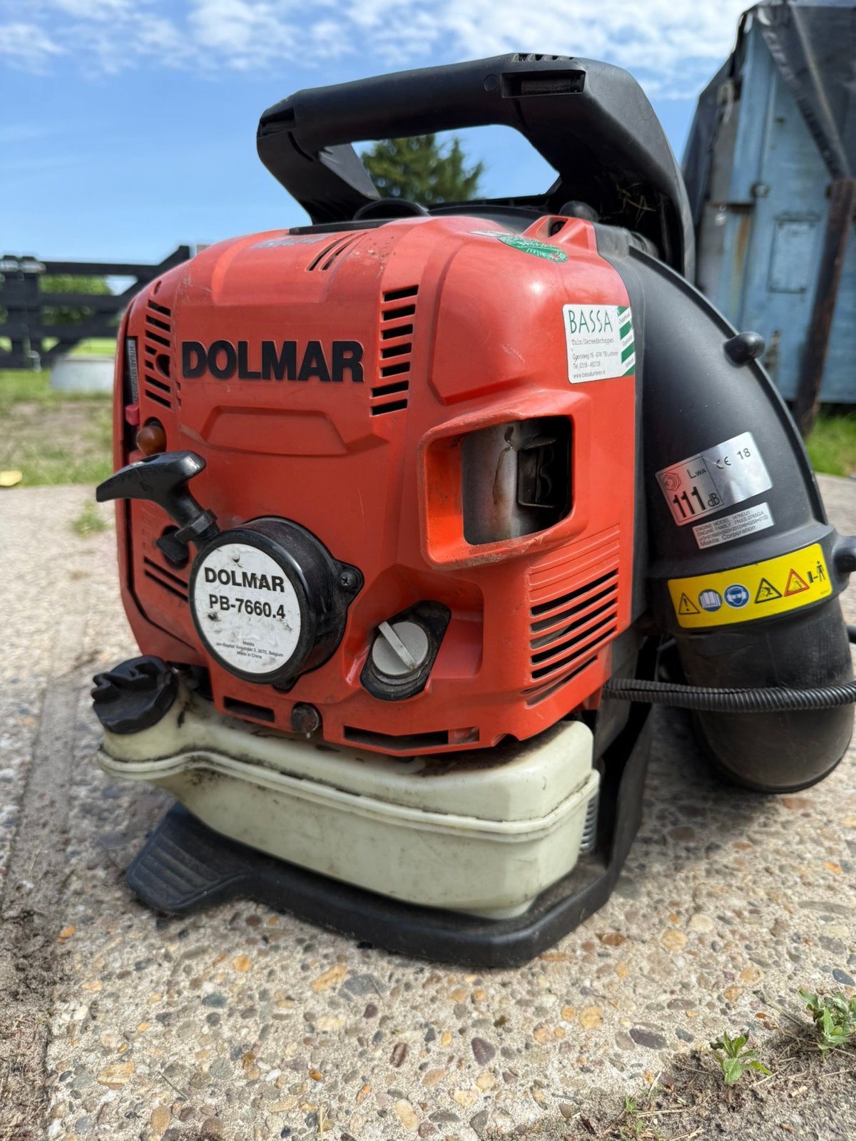 Dolmar Bladblazer PB 7660.4 4-takt zeer Krachtig, Ophalen, Benzine, Gebruikt, Ruggedragen
