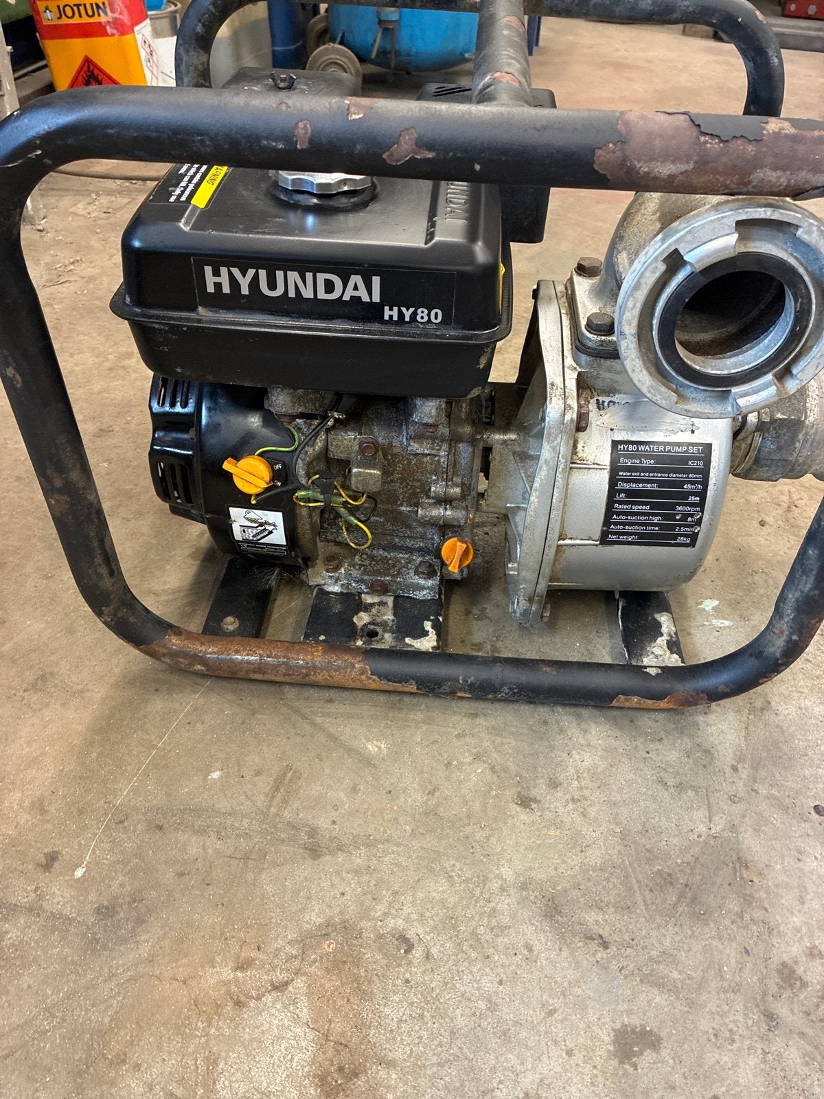 Hyundai HY80 Waterpomp Set - 7.0 HP Benzine Motor, Ophalen of Verzenden