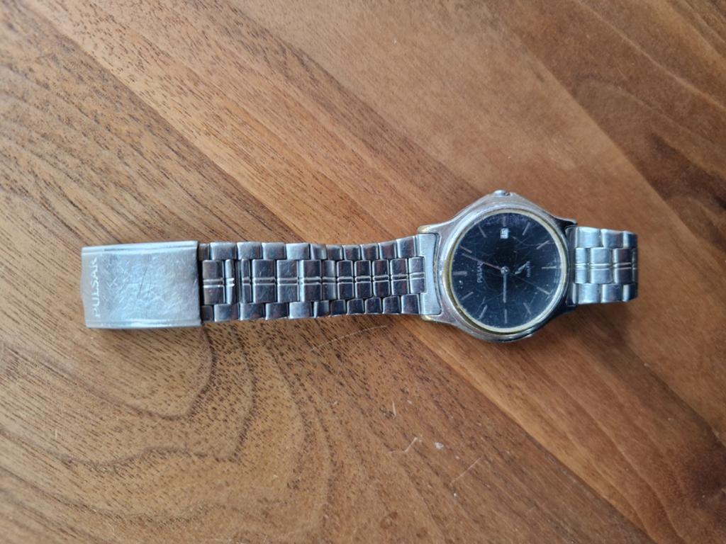 Pulsar vintage horloge - loopt niet., Overige merken, Staal, Met bandje, Polshorloge