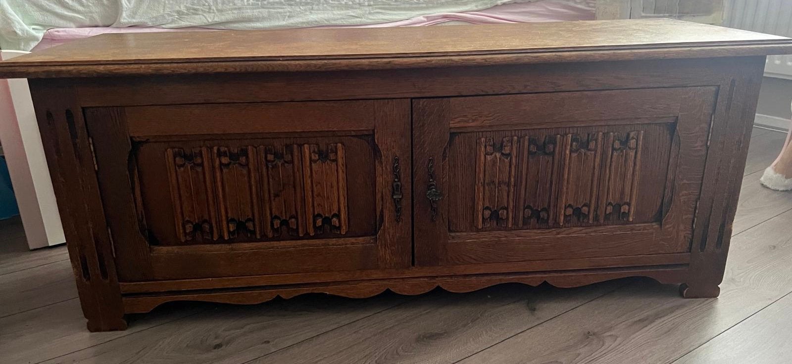 Houten opberg kist, Huis en Inrichting, Ophalen, Overige materialen, Minder dan 50 cm, Gebruikt