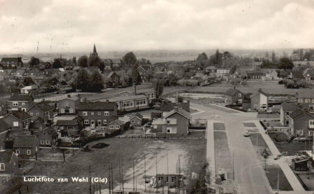 Wehl (Gld) Luchtfoto 1963, Verzamelen, Verzenden, 1960 tot 1980, Gelopen, Gelderland