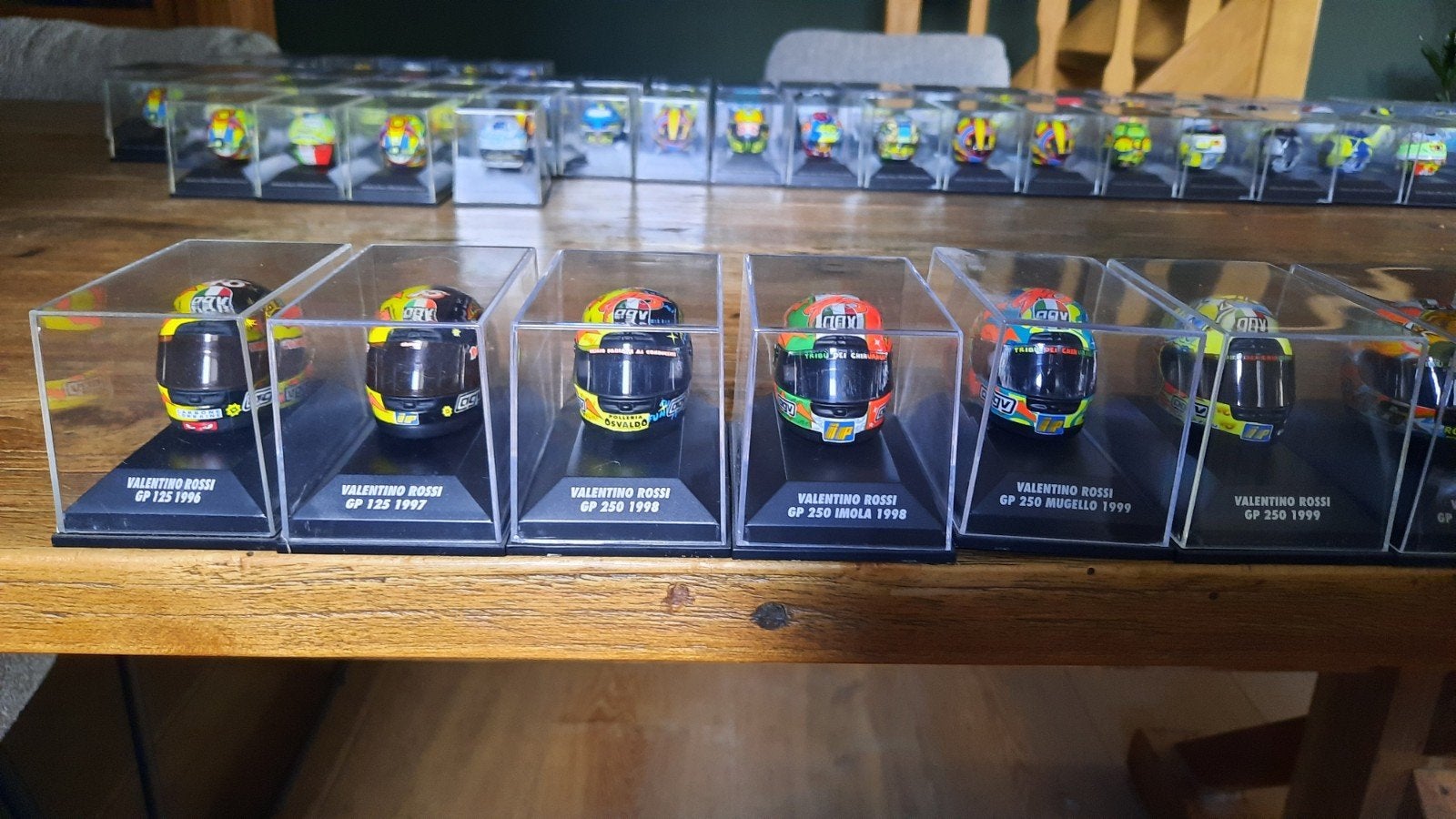 Valentino Rossi Minichamps Helmen 1:8 Collectie, Ophalen of Verzenden, Zo goed als nieuw