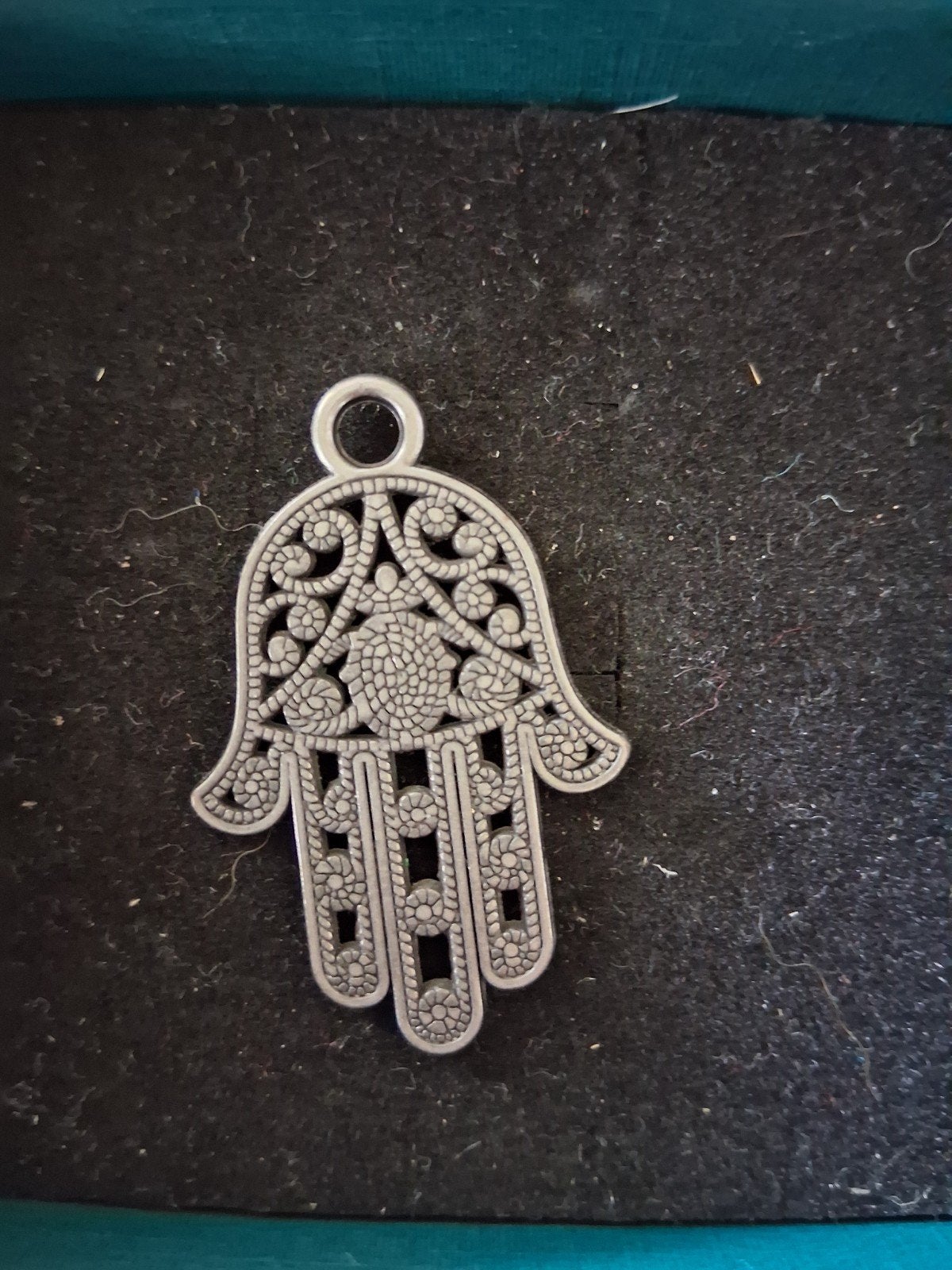 Hamsa Hand van Fatima hanger - Zilverkleurig, Nieuw, Ophalen of Verzenden, Kruis of Symbool, Zilver