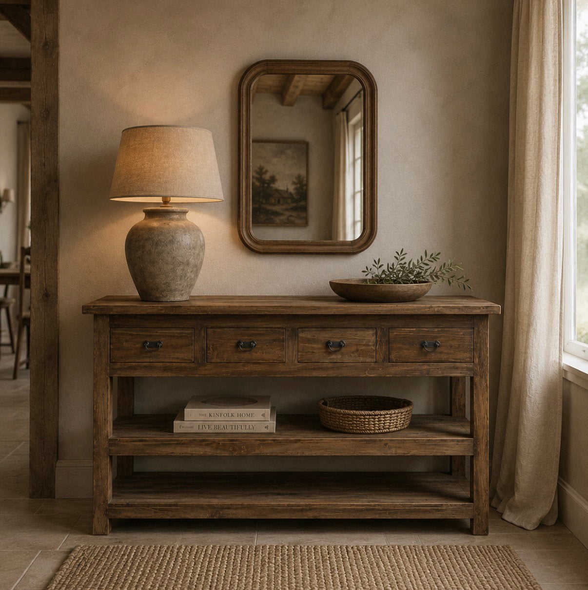 Teakhouten sidetable / dressoir 140, Ophalen, 100 tot 150 cm, -, -