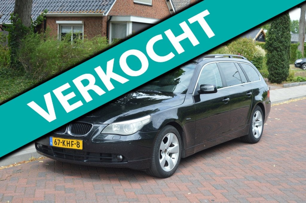 BMW 5-serie Touring 530d panoramadak/leer/navi, Auto's, LED verlichting, Achterwielaandrijving, Gebruikt, Zwart