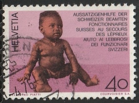 Zwitserland 1976 1071 Lepra-hulp, Gest, Ophalen of Verzenden, Gestempeld