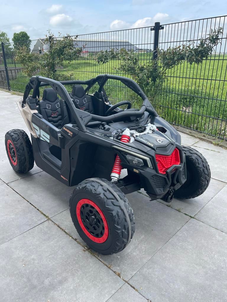 CAN-AM MAVERICK | KINDERBUGGY 24V 4X4 MP4 2 ZITTER KAKI, Ophalen, Gebruikt, Overige typen