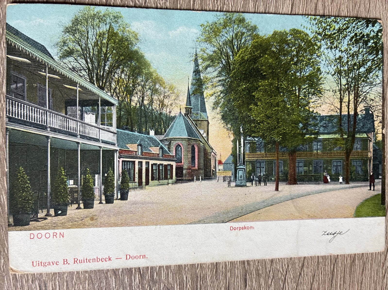 Oude Ansichtkaart Doorn Dorpskom - B. Ruitenbeek, Ophalen of Verzenden, Voor 1920, Gelopen, Utrecht