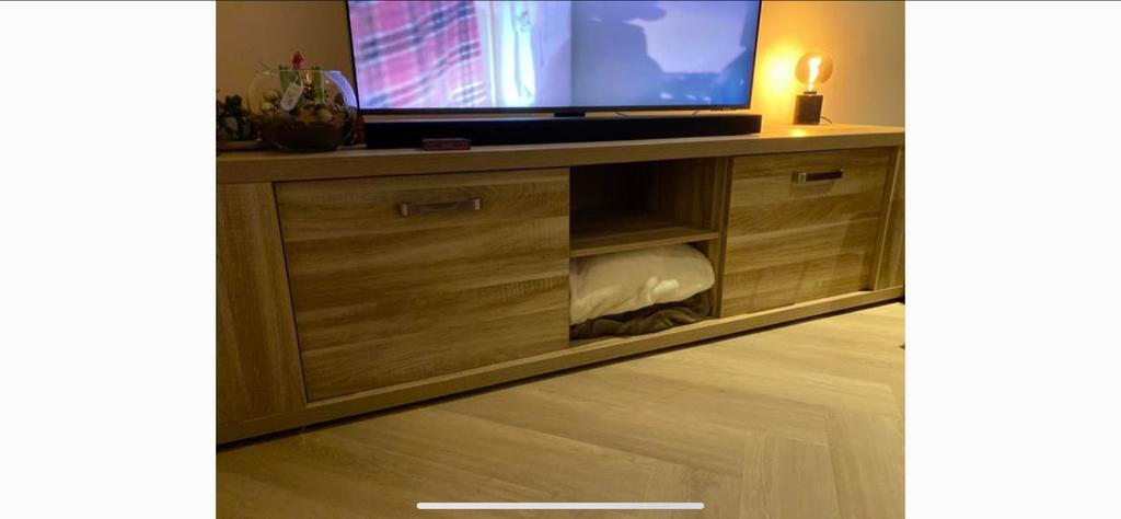 Tv meubel met lichte beschadiging, Huis en Inrichting, Kasten | Televisiemeubels, Ophalen, Gebruikt, 150 tot 200 cm, Minder dan 100 cm