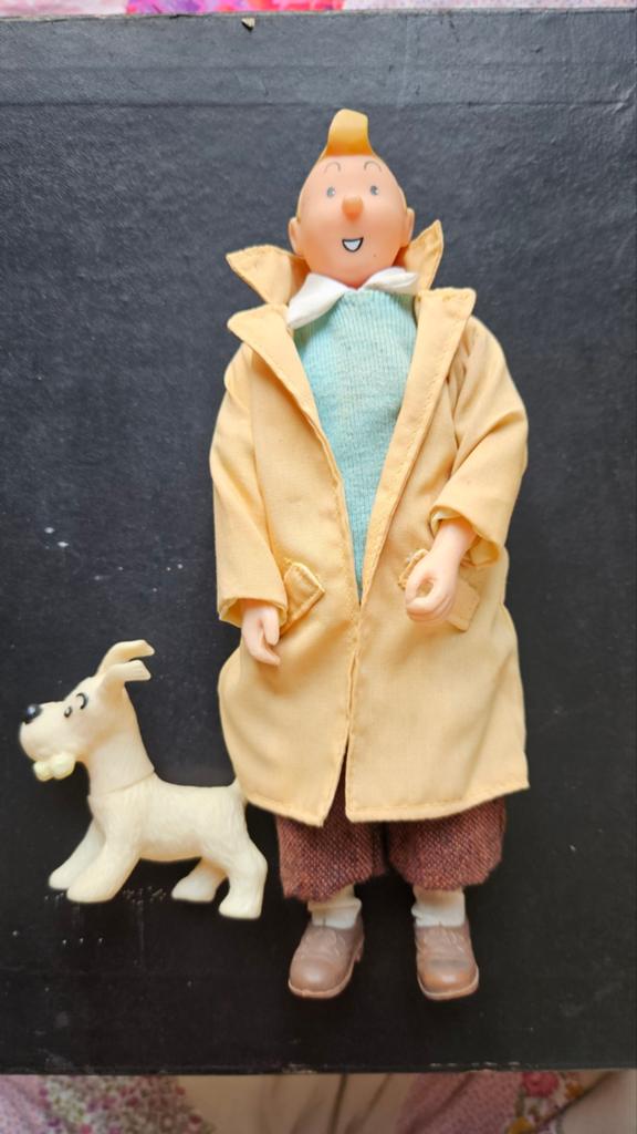 Vintage Kuifje en Bobbie pop met kleding, Verzamelen, Ophalen of Verzenden, Gebruikt