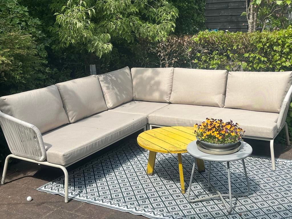 Zo goed als nieuwe loungeset van Karwei, 220x220x75, Tuin en Terras, Tuinsets en Loungesets, Ophalen, 5 zitplaatsen, Kunststof