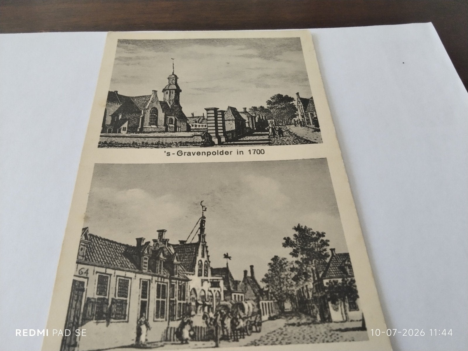 Oude ansichtkaart 's-Gravenpolder in 1700, Gelopen 1933, Ophalen of Verzenden, 1920 tot 1940, Gelopen, Zeeland