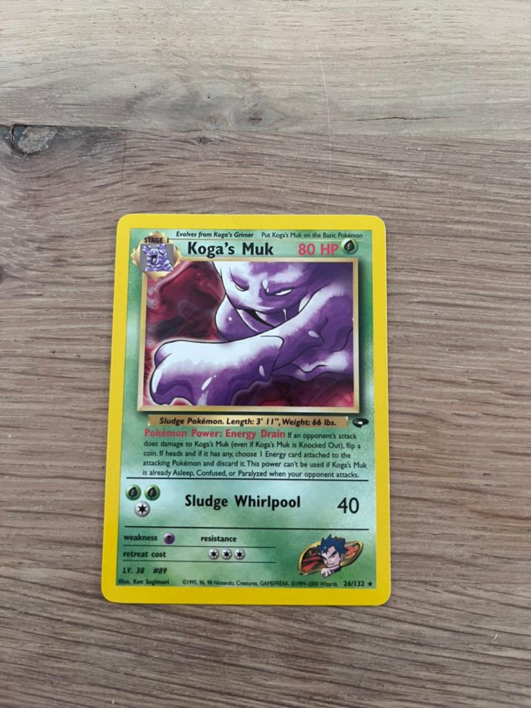 Koga’s Muk 26/132 - pokemonkaart, Ophalen of Verzenden, Losse kaart