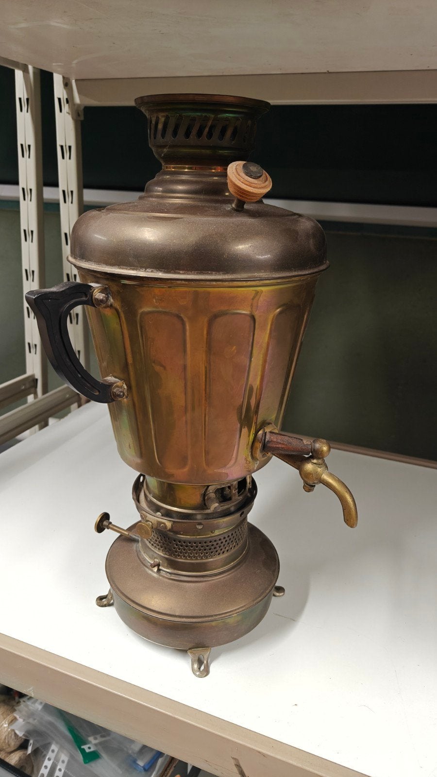 Antieke koperen Samovar - Vintage theemaker, Antiek en Kunst, Ophalen