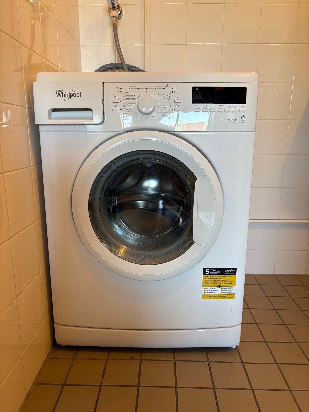 Whirlpool Wasmachine 6kg - 1400 toeren, Ophalen, 1200 tot 1600 toeren, Gebruikt, 4 tot 6 kg