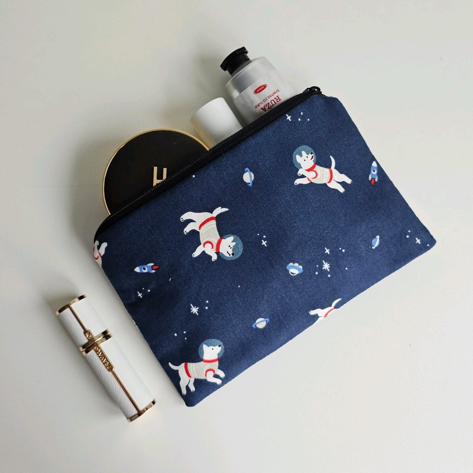 Handmade Cosmetic Pouch, Passport Wallet, Zipper Pouch, Etui, Verzenden, Nieuw, Dame