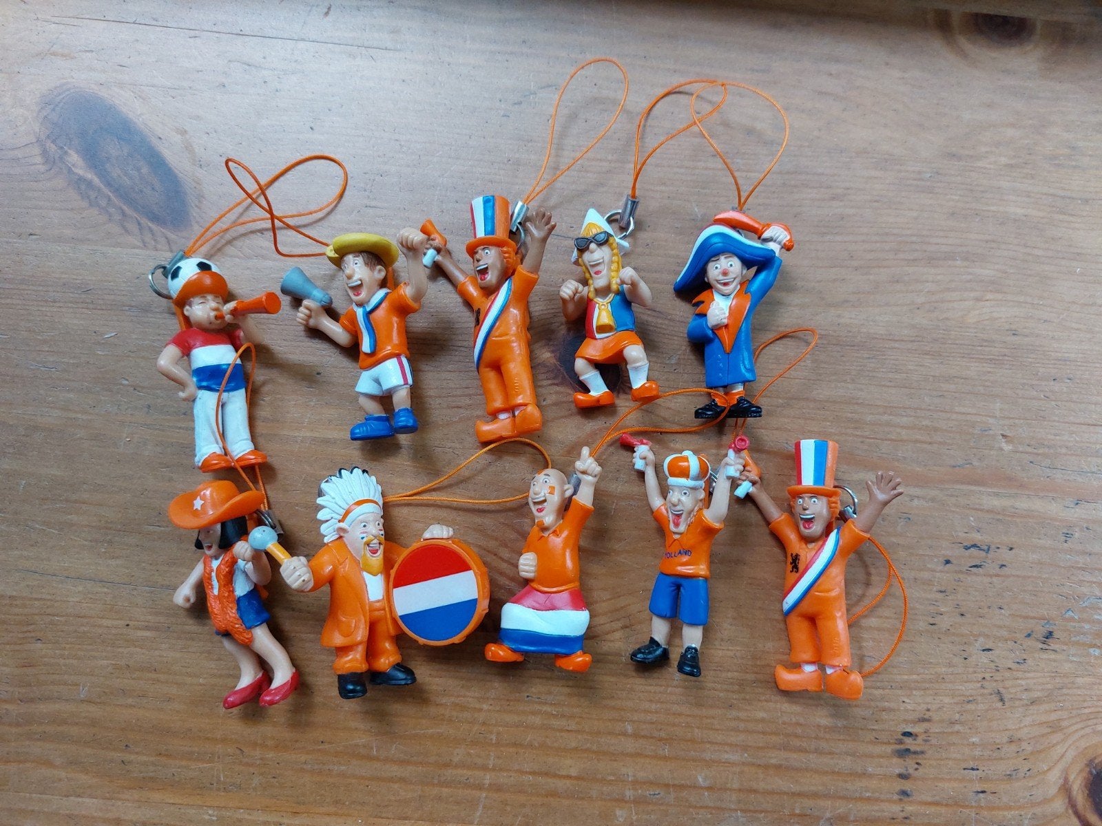Het oranje legioen sleutelhangers poppetjes WK voetbal, Verzamelen, Sleutelhangers, Ophalen of Verzenden